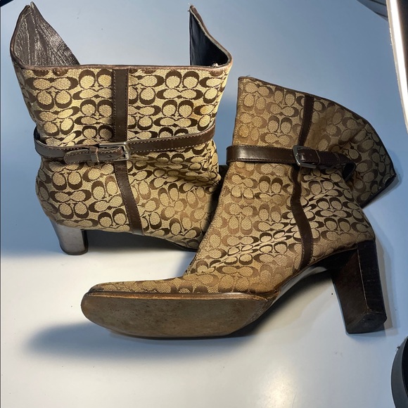 Coach Brown and Tan Ankle Boots - Picture 6 of 9
